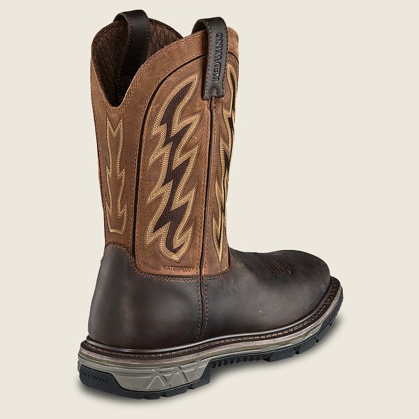 レッド ウィング(Red Wing) Rio Flex - 11インチ防水ソフトトゥプルオン ブーツ メンズ ブラウン JP87295